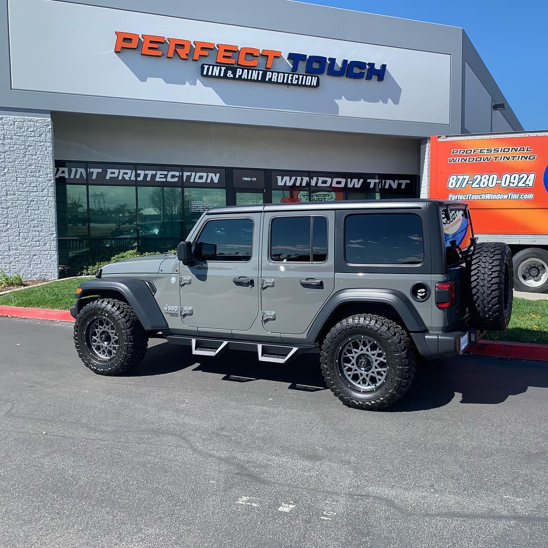 Thank you Miss Naomi for letting us tint your 2019 Jeep Wrangler with 3M  Window film - Perfect Touch Window Tint