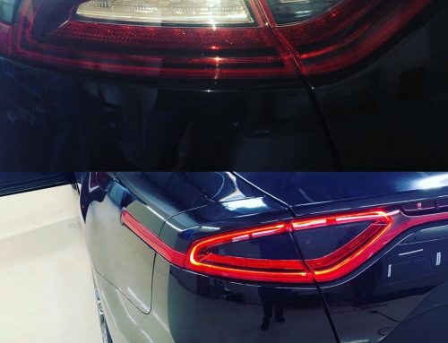 Before and after 2019 Kia Stinger tail light tint